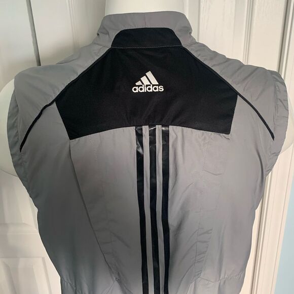 Men's adidas golf Gray Sleeveless windbreaker Jacket - Picture 3 of 8
